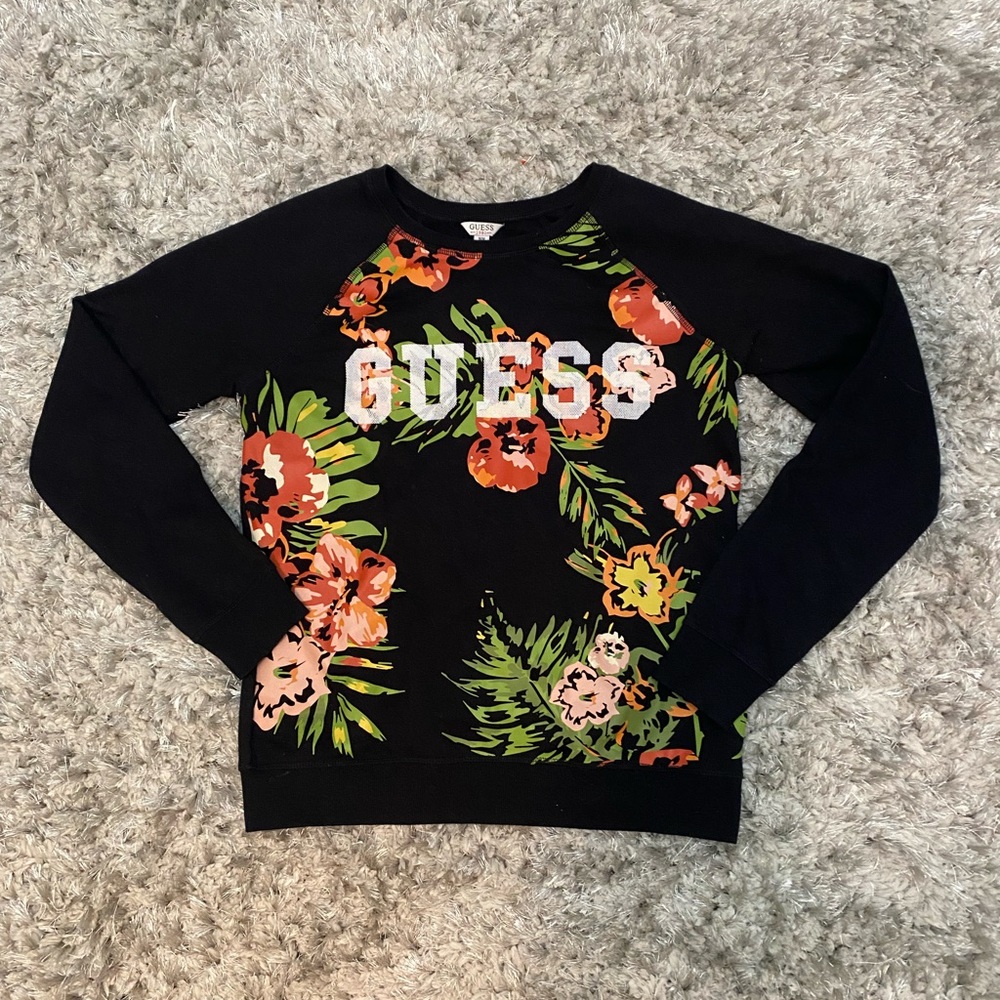 Guess Floral Pullover Sweatshirt